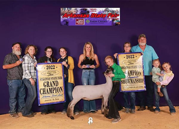 Grand Champion Arkansas Bred Lamb 2022 Arkansas State Fair